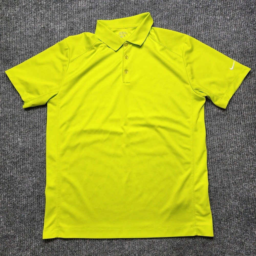 Nike Golf Tour Performance Polo Shirt Mens Large Neon Lime Green